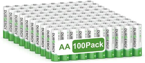 Amazon DURNERGY AA Batteries 100 Pack Double A Battery 10 Year