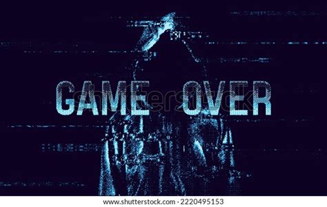 Digital Silhouette Game Over Sign Bitmap Stock Vector (Royalty Free) 2220495153 | Shutterstock