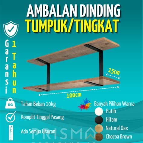 Jual Rak Dinding Minimalis Ambalan Jumbo Tingkat Siku Besi Hiasan