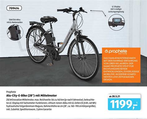 Prophete Alu City E Bike Mit Mittelmotor Angebot Bei Aldi Sud