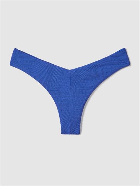 Fella High Cut Bikini Bottoms In Blue Reiss