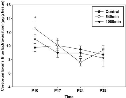 Graph Showing The Amount Of Evans Blue EB Extravasation In The