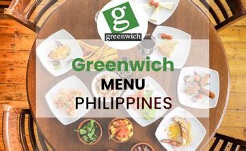 Greenwich Menu Prices in Philippines May 2024