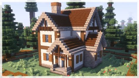 Minecraft How To Build A Stunning Dark Oak House Tutorial Youtube