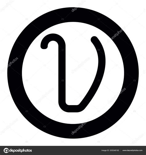 Upsilon Greek Symbol Small Letter Lowercase Font Icon Circle Black