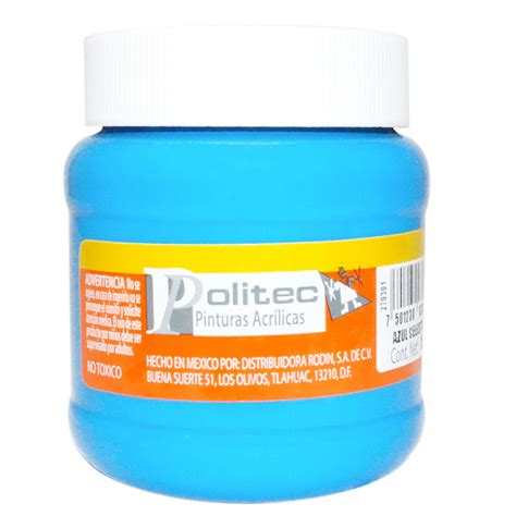 Pintura Acrilica Azul Celeste Politec N313 250ml Pz Office Depot El