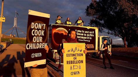 Extinction Rebellion Protesters Block Parliament House After Budget