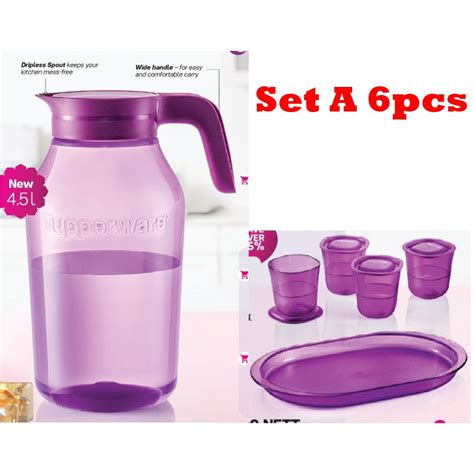 Tupperware Universal Jar Pitcher L Crystalline Short Glass Ml