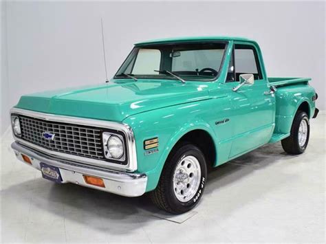 1971 Chevrolet C10 Stepside Pickup 38330 Miles Medium Green 350 Cubic Inch V8 Classic