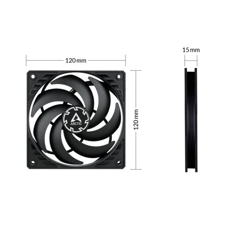 Ventilateur de boîtier Arctic P12 Slim PWM PST 120 MM Noir