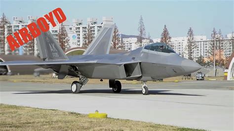 F 22 Raptors At Gwangju Air Base Korea Youtube