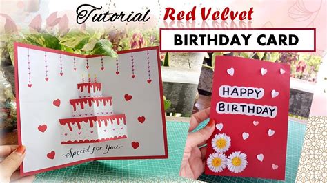 Tutorial Birthday Card D Pop Up Birthday Card Kartu Ucapan Ulang