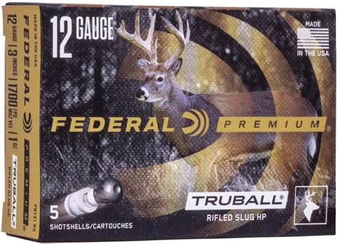 Federal Pb131 Rs Vital Shok Truball Rifled Slugs 12 Ga 3 In 1oz 1700