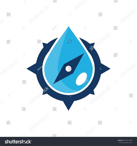 Water Compass Logo Icon Design Stock Vector Royalty Free 1065216590