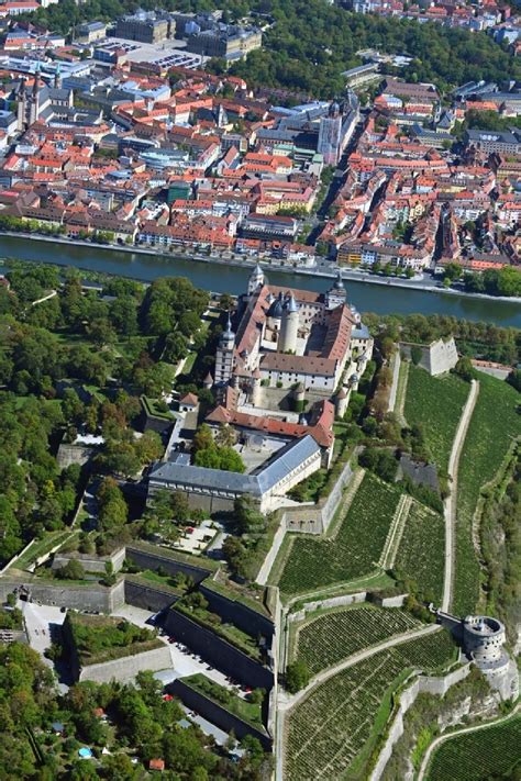 Luftbild W Rzburg Festung Marienberg Ber Dem Main In W Rzburg Im