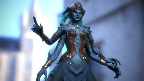 Elena Art Queen Azshara World Of Warcraft Fanart 3d