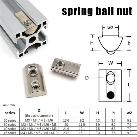 T-nut Roll In T-nut T Spring Nut T Hammer Nut For Aluminum Extrusion ...