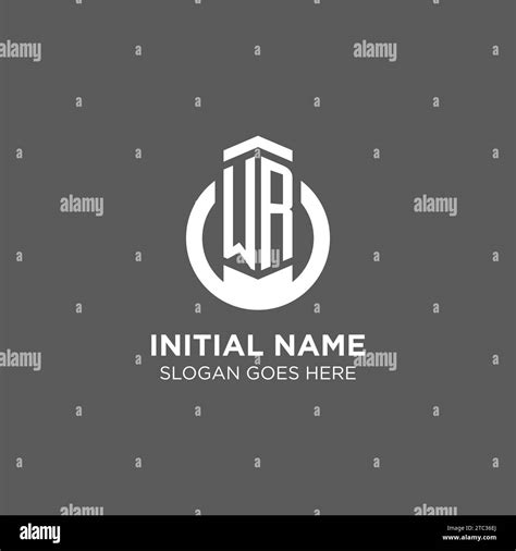 Initial Wr Circle Round Line Logo Abstract Company Logo Design Ideas