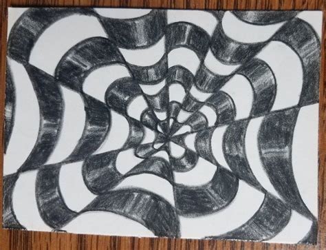 How To Draw An Op Art Bullseye Art By Ro Op Art Shadow Drawing