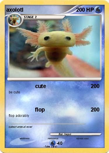 Cute Axolotl Pokemon Card Printable Cards