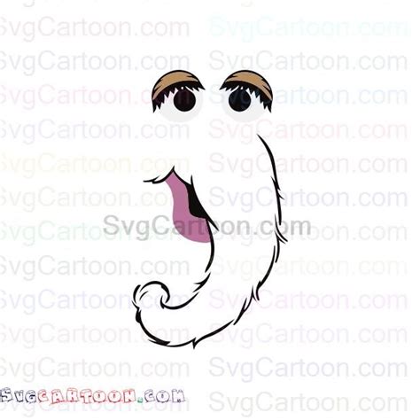 Mr Snuffleupagus Silhouette Outline Sesame Street Svg Dxf Eps Pdf Png