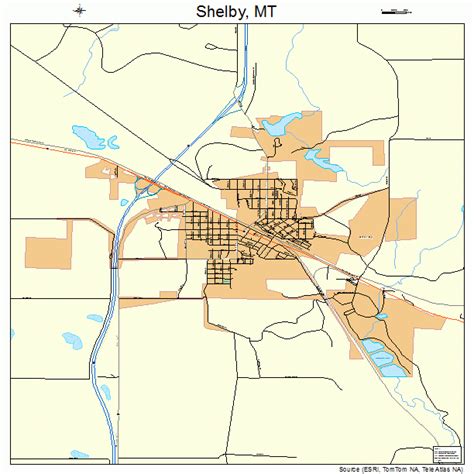 Shelby Montana Street Map 3067450