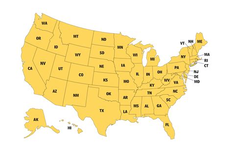 Us Map Collection The 50 States Of America Gis Geography