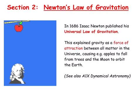 Ppt Section Newtons Law Of Gravitation Powerpoint Presentation