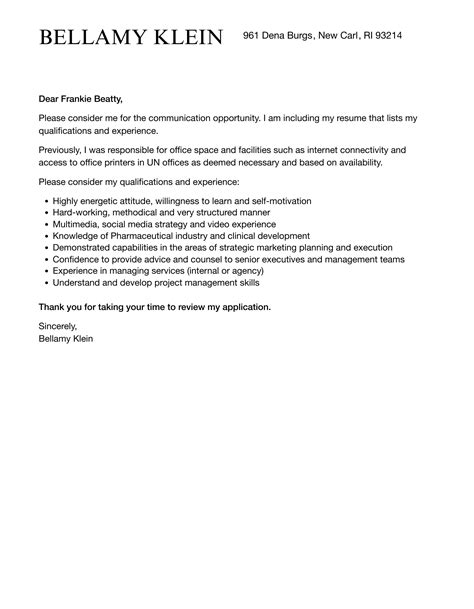 Communication Cover Letter Velvet Jobs