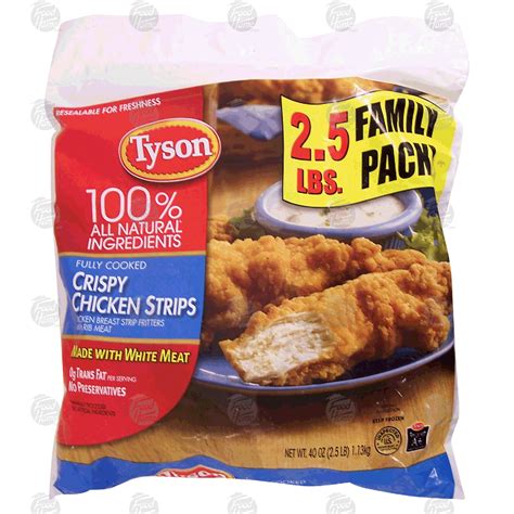 Tyson Fully Cooked Crispy Chicken Strips 40 Oz Tenders Strips