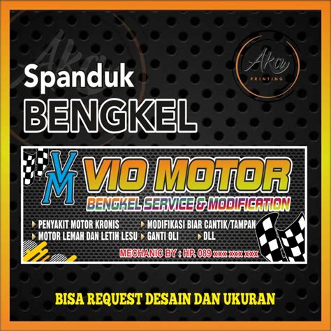 Aka Printing Cetak Spanduk Bengkel Bisa Request Free Desagn Banner