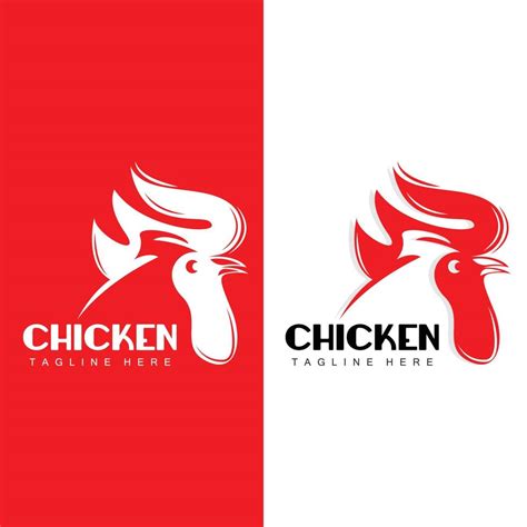 Grilled Chicken Barbecue Logo Design Chicken Head Vector Company Brand