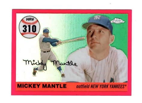 Topps Chrome Mantle Home Run History Red Refractors Mhr Mickey