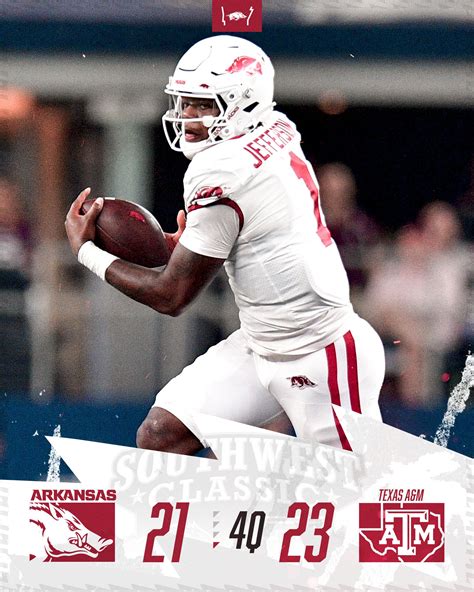 Arkansas Razorback Football on Twitter: "One score game https://t.co ...