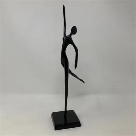 Vintage Ikea Bodrul Khalique Black Dancing Ballerina Sculpture