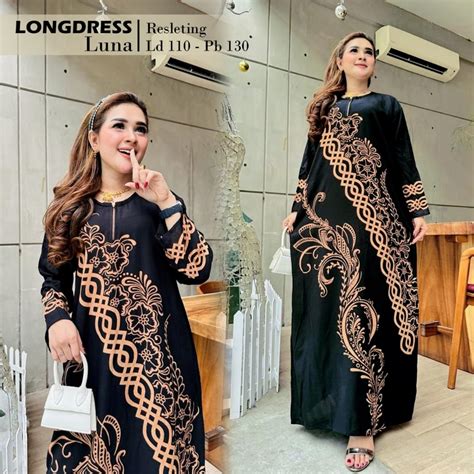 Jual Tebus Murah Longdress Busui Bahan Rayon Daster Lengan Panjang Ld