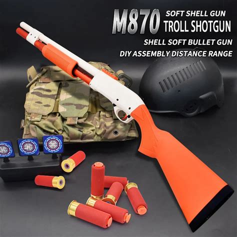 M Shell Ejection Soft Bullet Gun Toy Cs Tactical Game Off