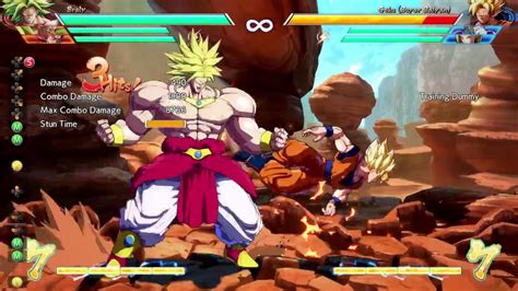 DBFZ Broly Meterless Combo After 236S Midscreen Using Goku Black YouTube