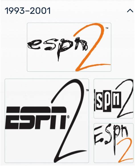 ESPN 2 Logos 1993-2001 : 90sdesign