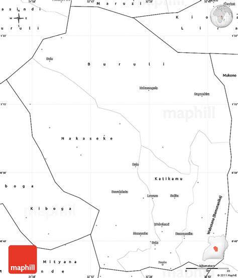 Blank Simple Map Of Luwero