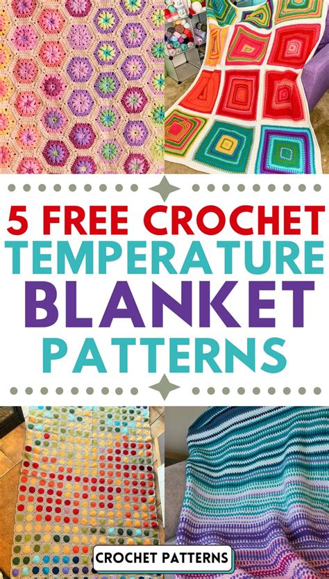 Free Colorful Crochet Temperature Blanket Patterns