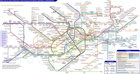 London Underground Overground Dlr Crossrail Map