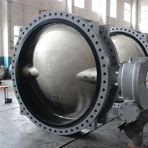 Awwa C Double Flanges Butterfly Valve With Epdm Nbr Viton Rubber