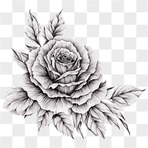 T L Charger Dessin De Rose En Noir Et Blanc Pour Illustration Et