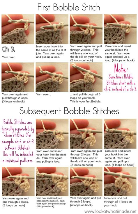 How To Crochet Bobble Stitch ⋆ Look At What I Made