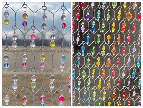 Beading On Chicken Wire Crystal Suncatchers Diy Chicken Wire Crafts