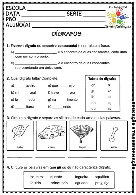 Palavras Com Encontros Consonantais Vr