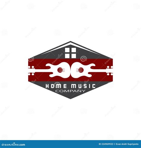 Cross Guitar Music Band Emblem Stamp Vintage Retro Logo Design Stock Vector Illustration Of