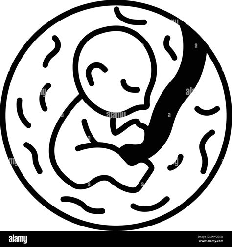 A Baby Is Sleeping In A Womb The Baby Is Surrounded By A Black Circle