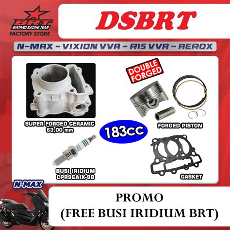 Jual PAKET BORE UP TOURING BLOK CERAMIC BRT 63mm NMAX AEROX LEXI WR